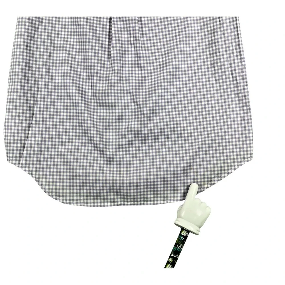 Ralph Lauren Natural Stretch Button Down Boy's‎ M (10-12) Gingham Check *Flaw